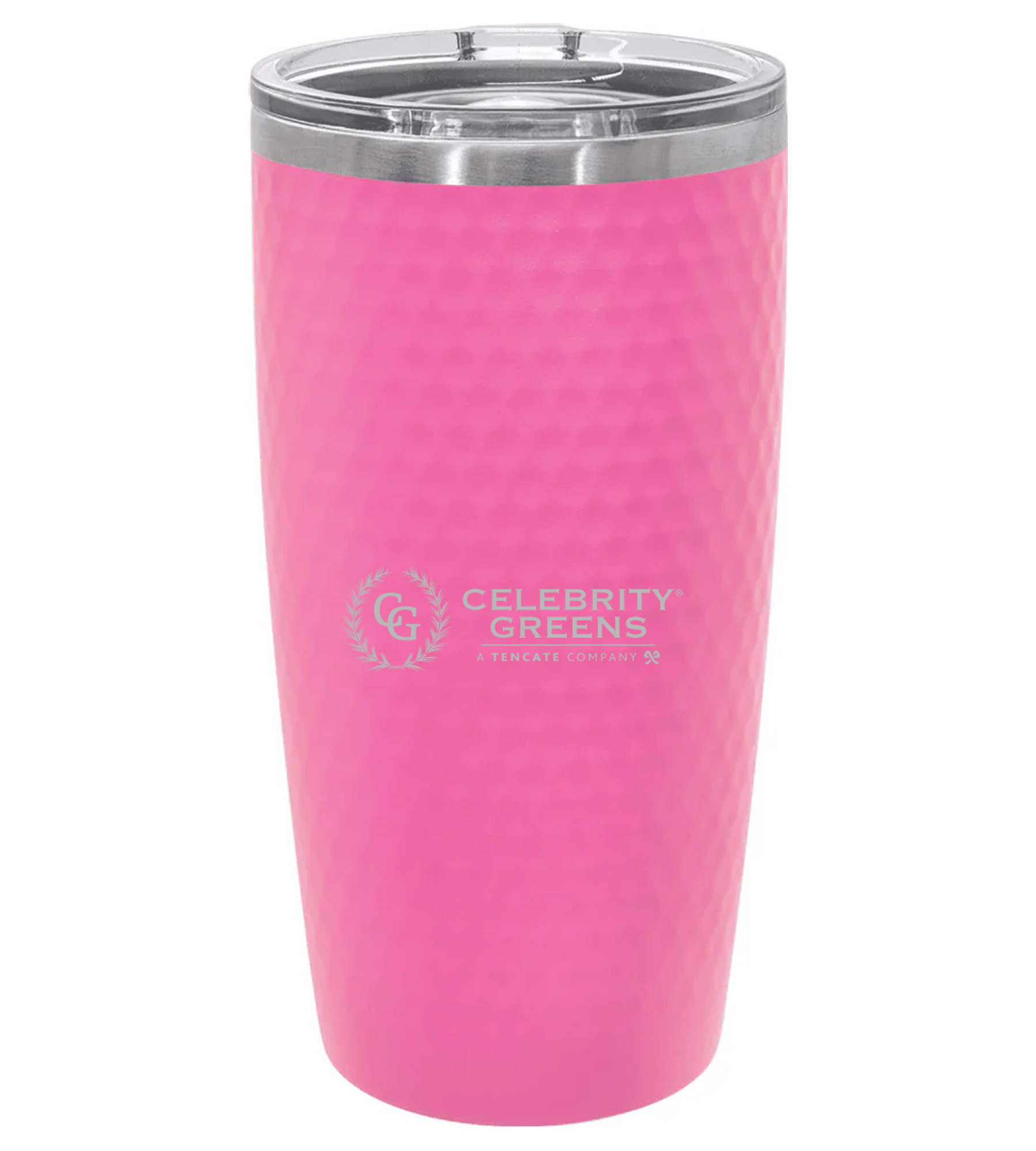 20 oz. Golf Tumbler with Dimples and Clear Slider Lid