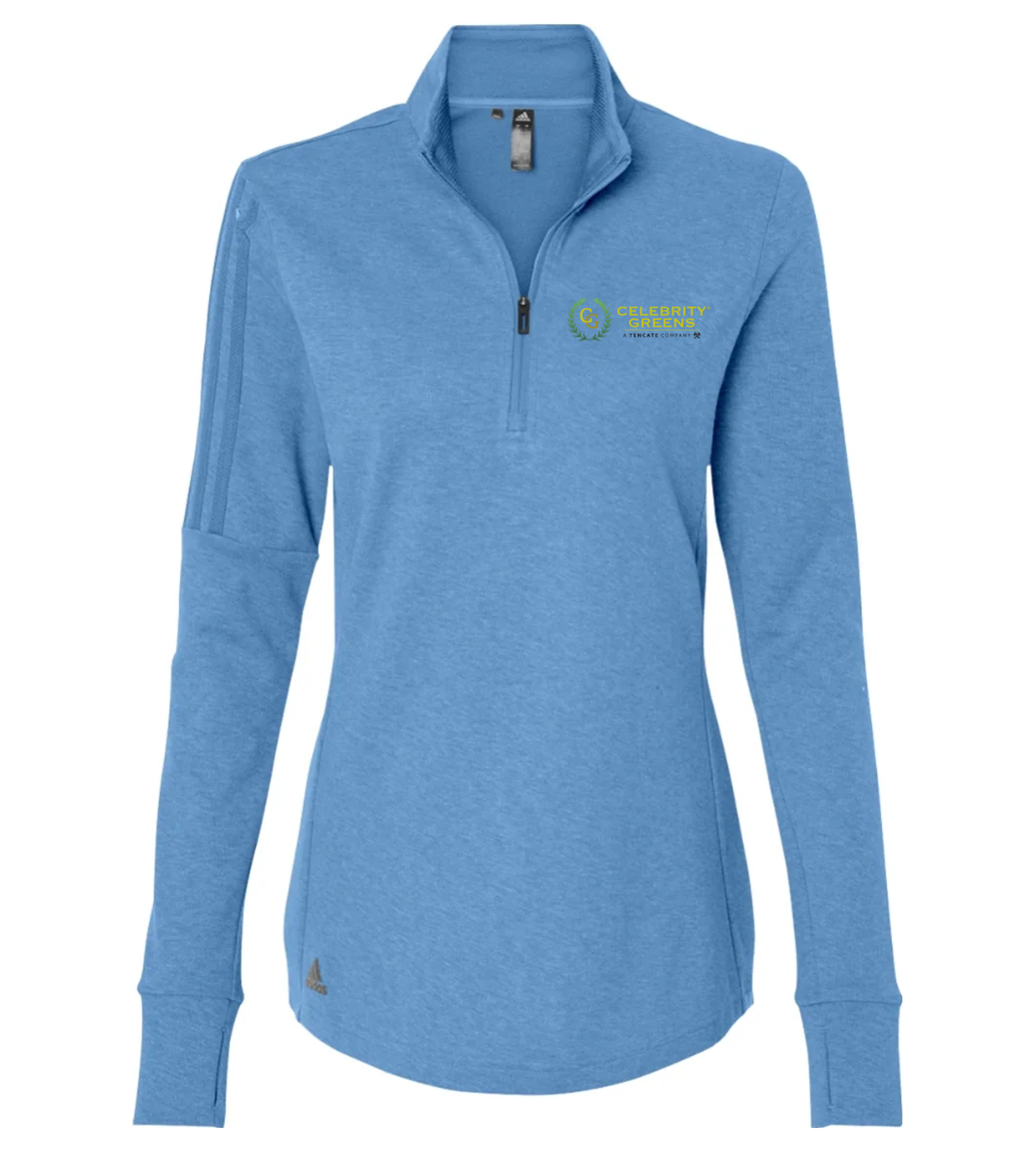 Adidas Women's 3-Stripes Quarter-Zip Sweater